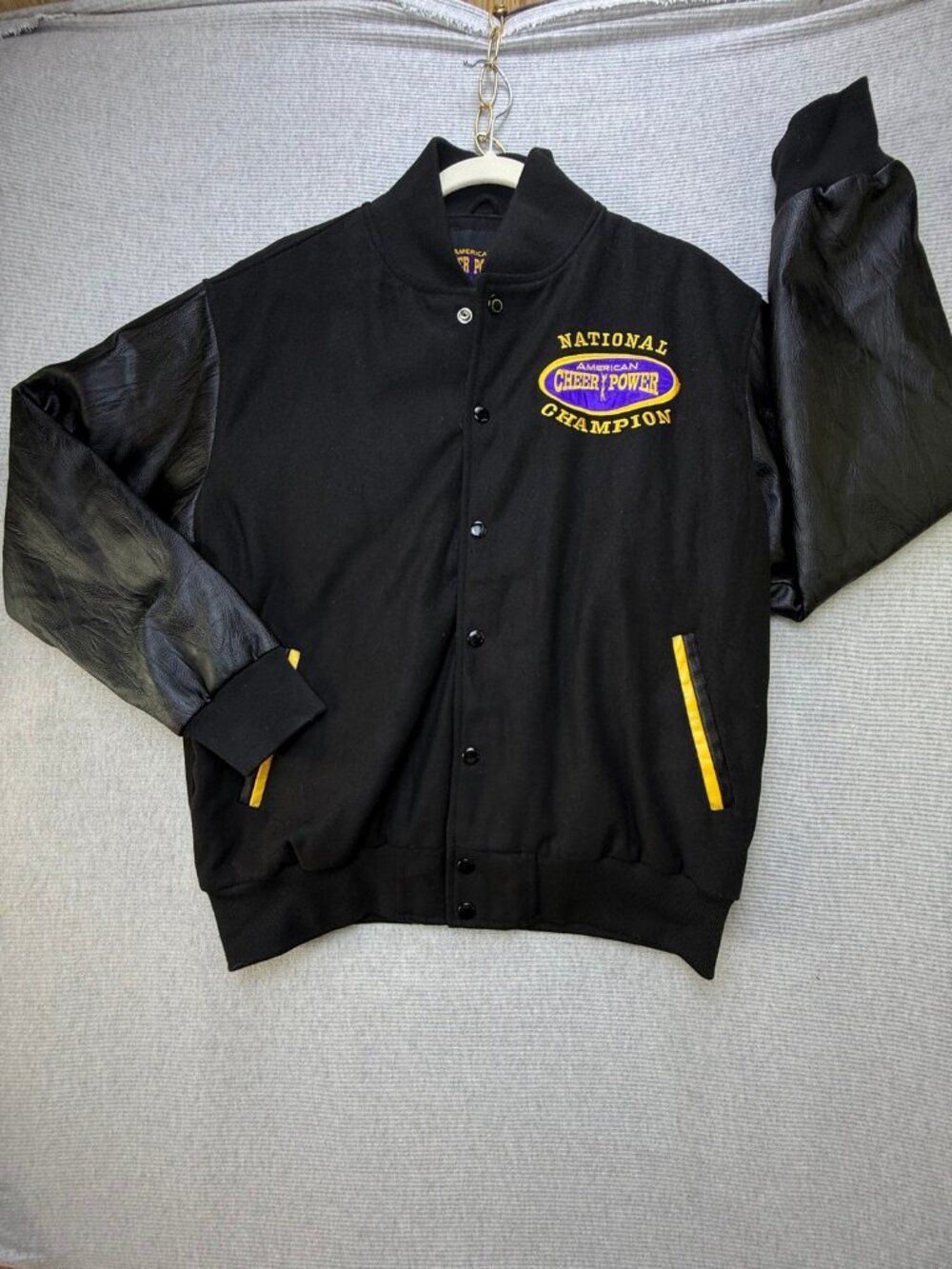 American Cheer Power Black Varsity Cheer Jacket National Champion Women's M